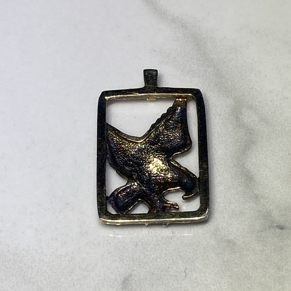 Sterling silver eagle pendant 925 vintage antique - Picture 3 of 4